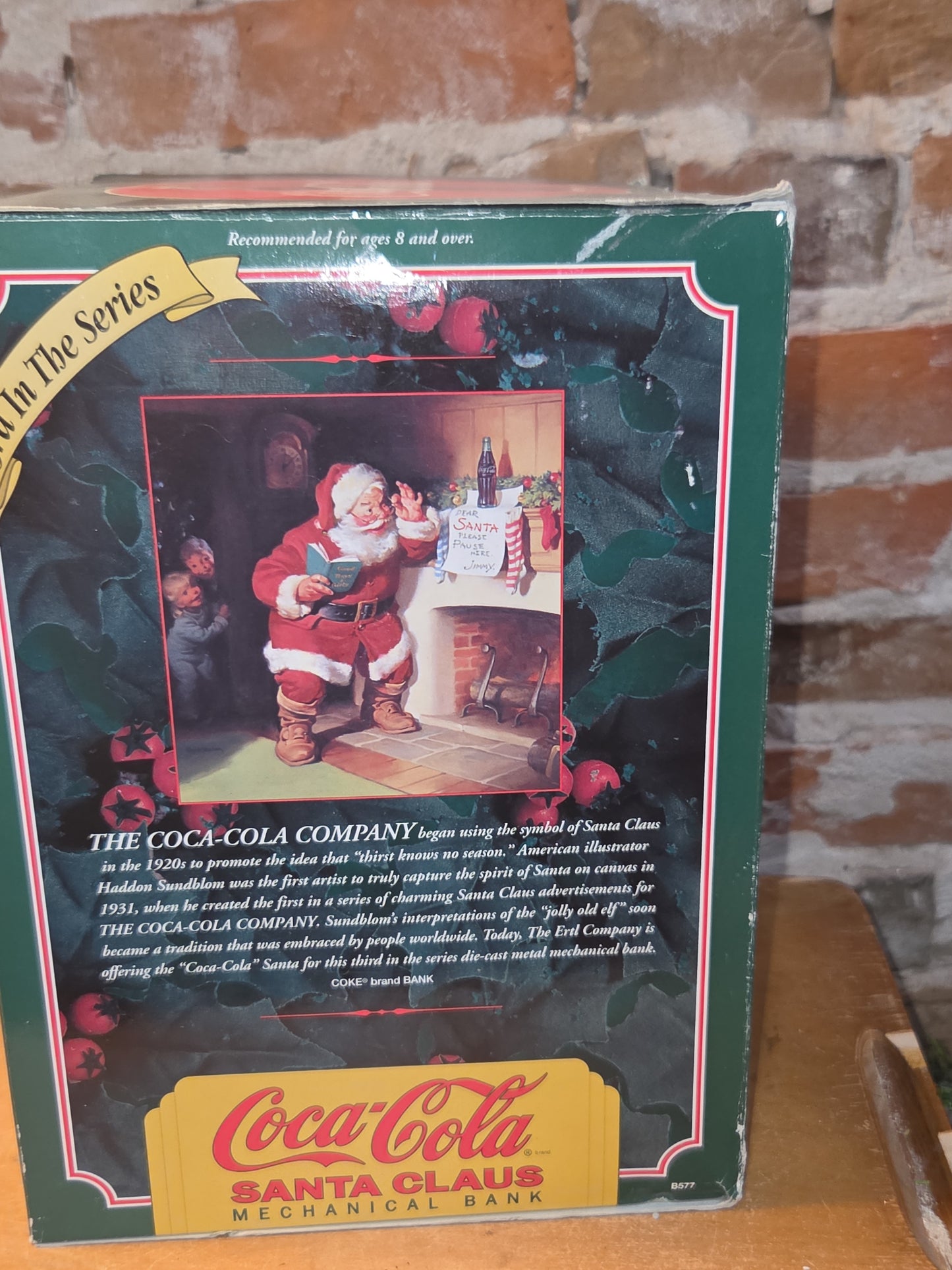 Vintage Coca-Cola Ertl Santa Claus Mechanical Christmas Coin Bank 3rd in Series Coke 1995 scb1