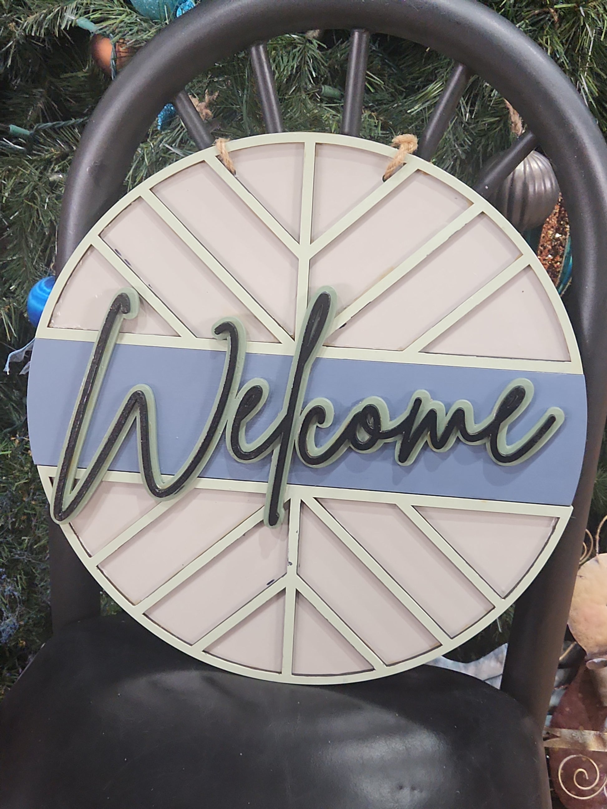Door Sign 16" Handpainted Boho Welcome CLEARANCE ds1