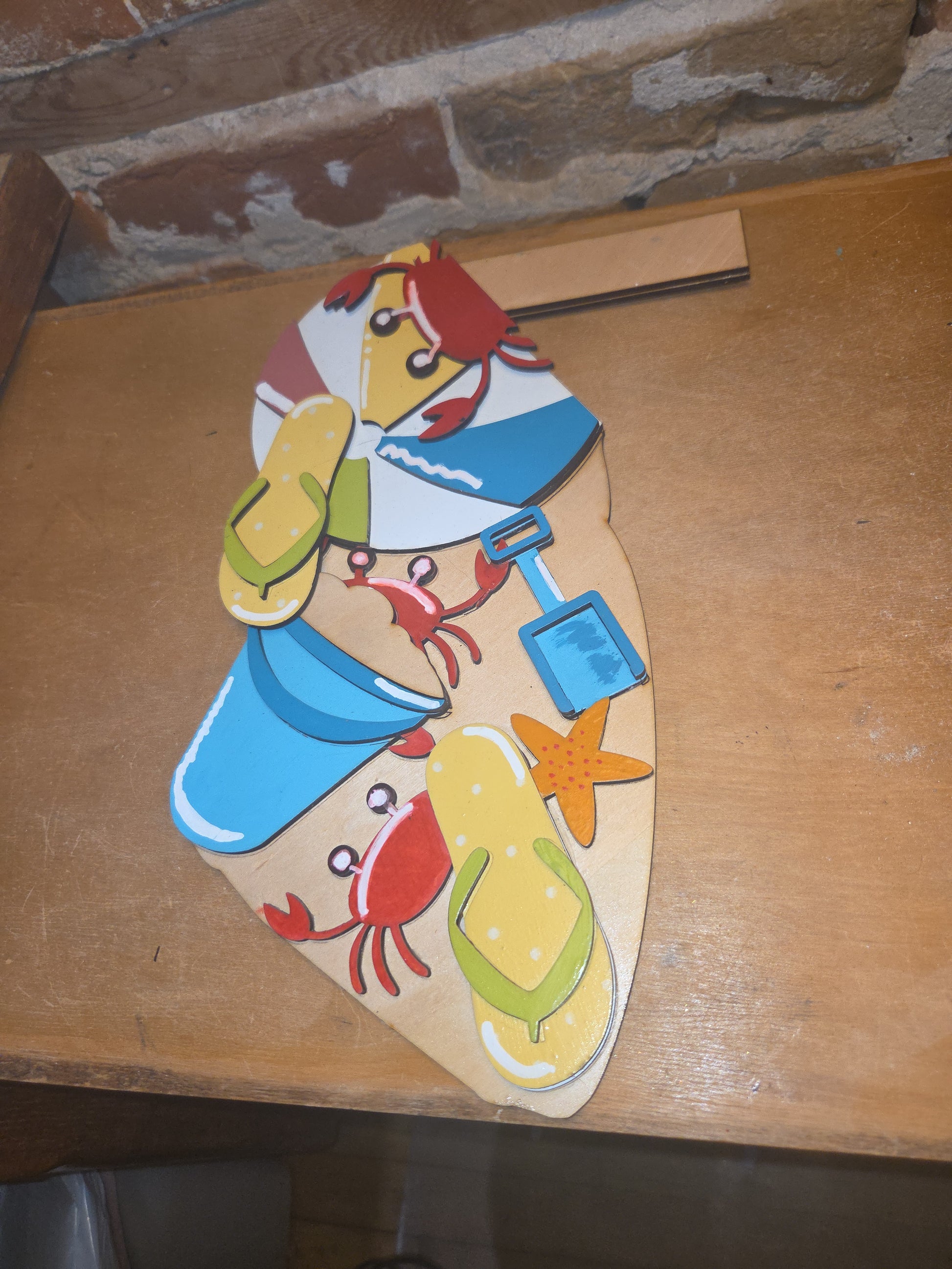 Beach Crab Summer Insert for Interchangeable Pot Spilling Door Sign *Sign Sold Seperately* dpi2