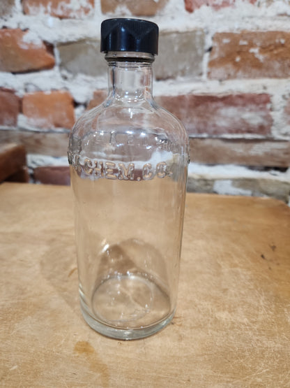 Vintage Medicine Bottle Peacock Chem. Co. St. Louis, USA 6 Inches tall Owens vmb11