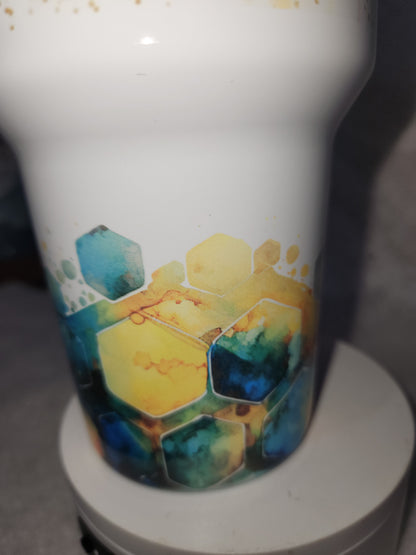 40 Oz Insulated Stainless Steel Travel Tumbler watercolor bee happy, bee kind, bee sweet tb3