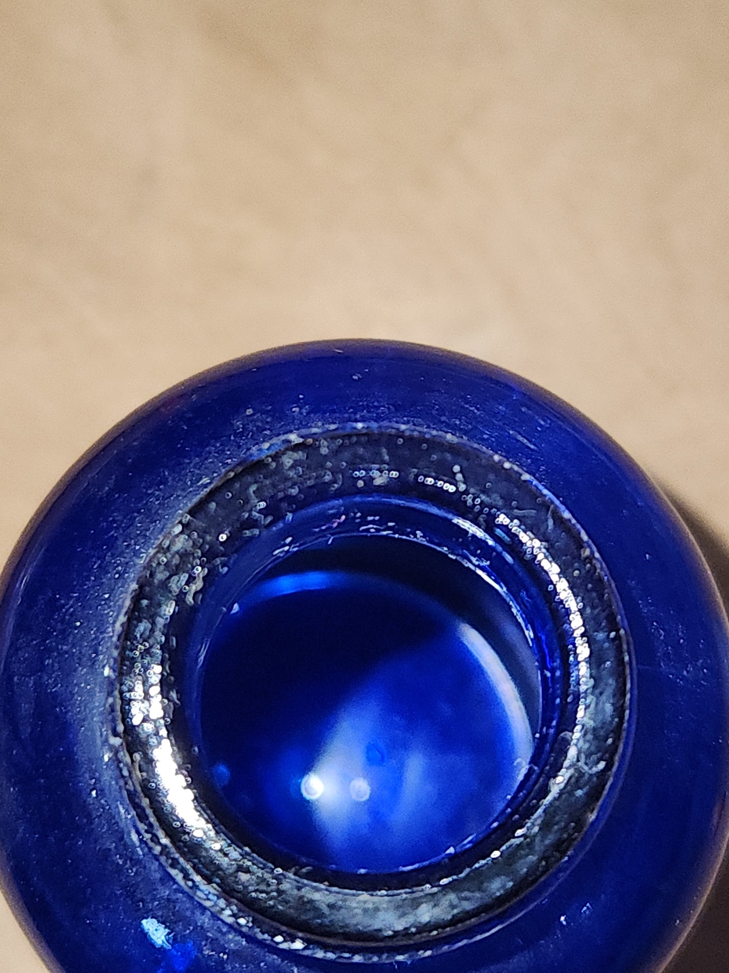 Vintage Medicine Bottle Cobalt Blue Glass vmb2