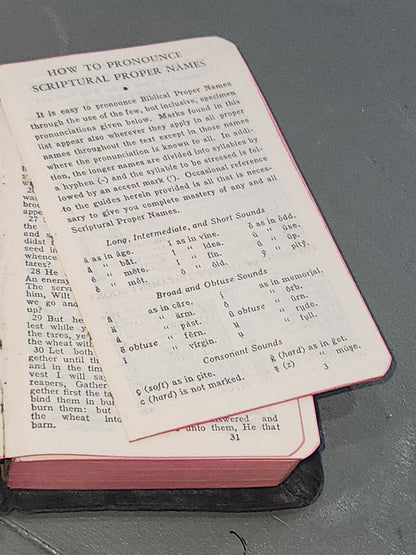 Vintage New Testament Psalms Philadelphia National Bible Press Copyright 1941 Bold Face Vest Pocket Pronouncing vnt1