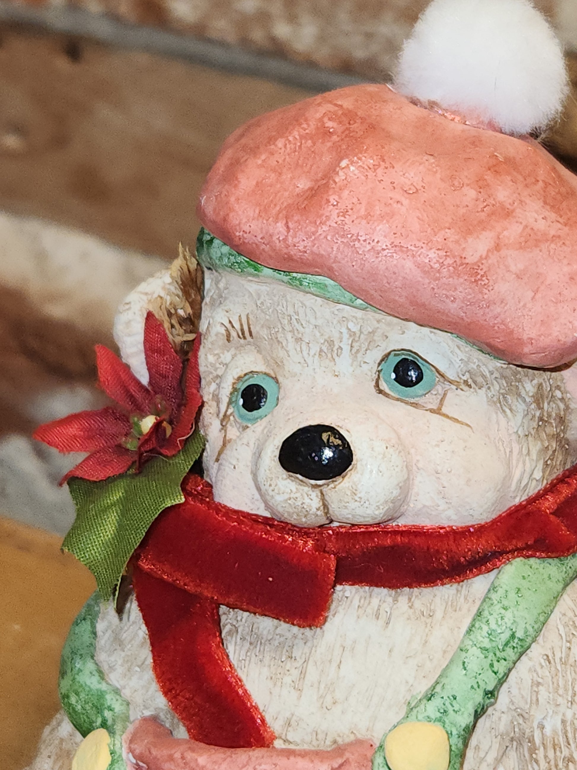 Vintage Dreamsicles Christmas Teddy 1994 Kirstin Haynes Cast Art Industries di16