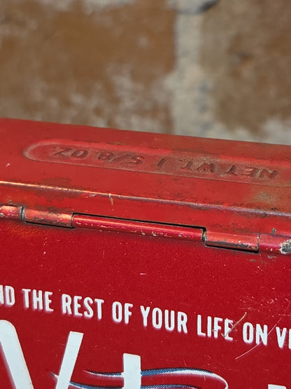 Vintage Tobacco Tin Velvet pipe and cigarette 1 5/8 oz Ligget & Myers AS IS Taped EMPTY tin714