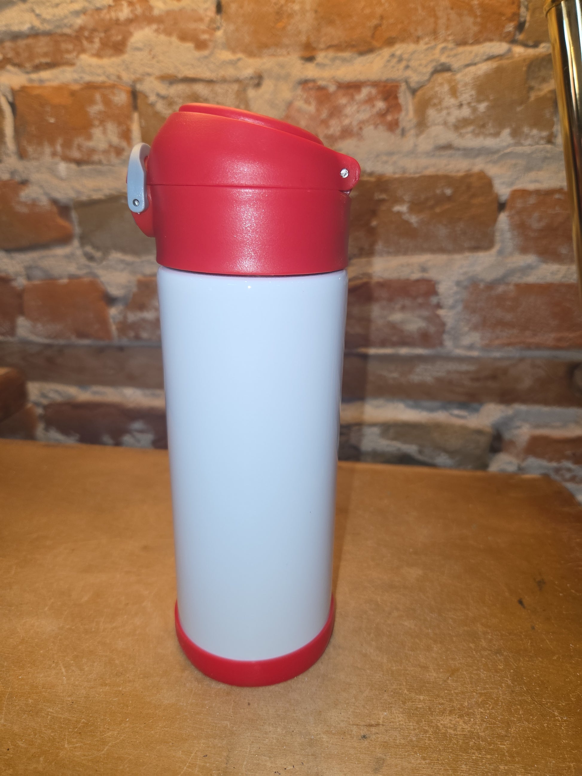 Custom Order Kid's 12 oz Tumbler Sippy Cup with Red Flip Top Lid