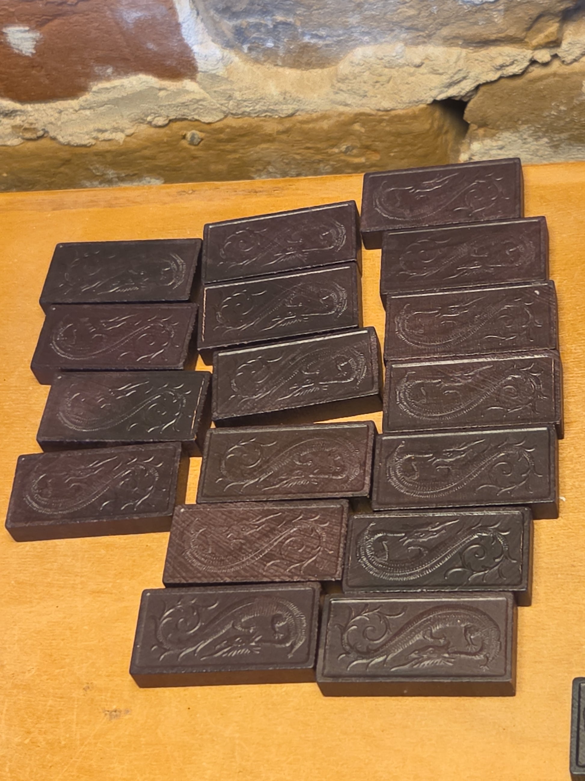 Vintage Dragon Dominoes Double Nine Set No. 920 Halsam AS IS 920