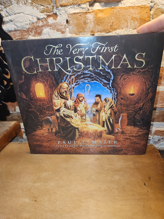 Vintage Book The Very First Christmas by Paul L. Maier Illustrated Francisco Ordaz 1998 Hardcover With Dust Jacket bk04