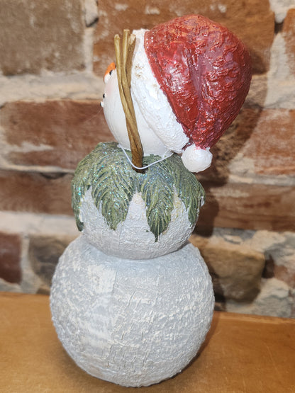 Snowman Figurine with Rustic Look sm17