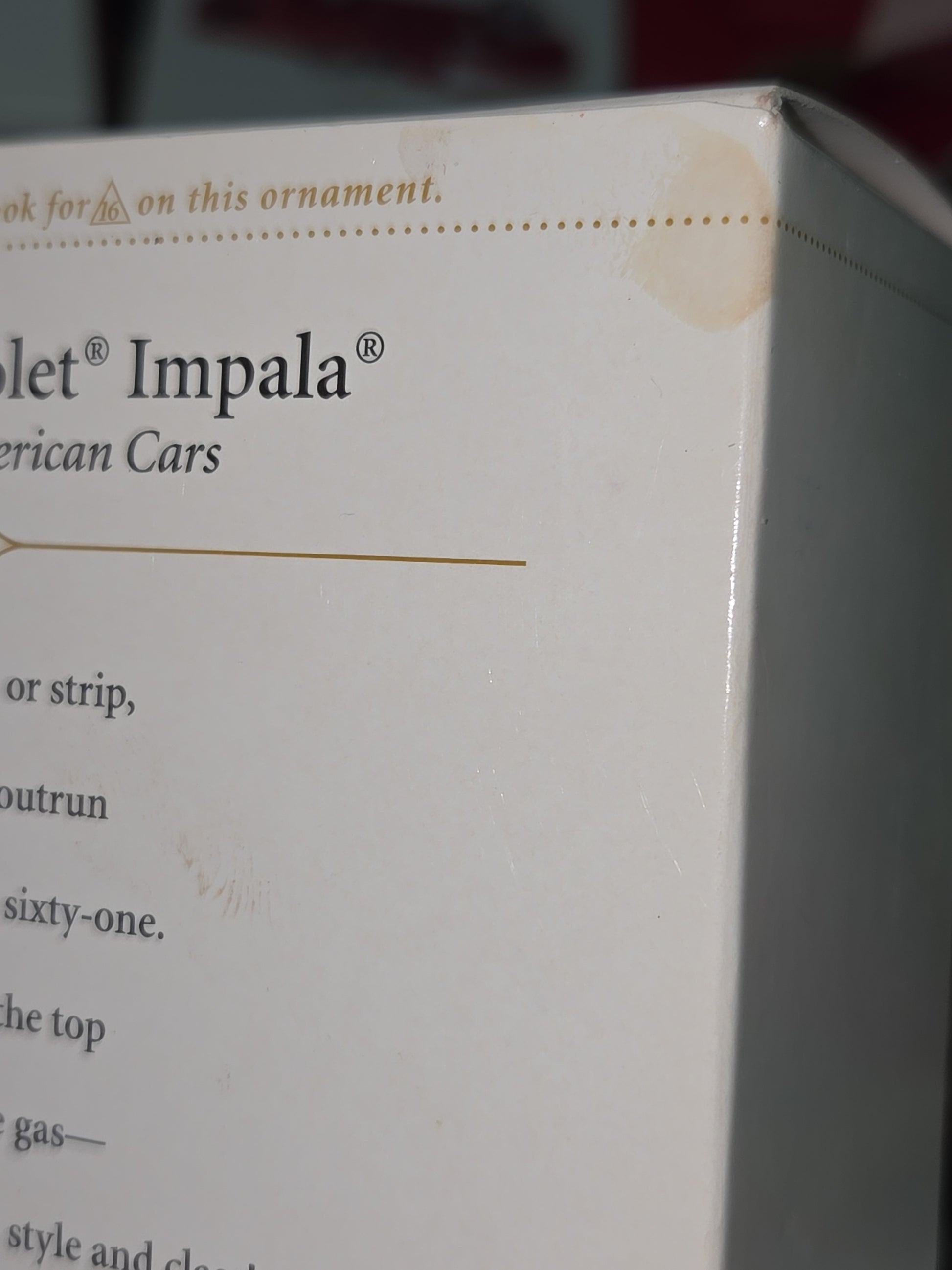 Vintage Hallmark Keepsake Ornament 1961 Chevrolet Impala GM Convertible Die Cast Metal 2006