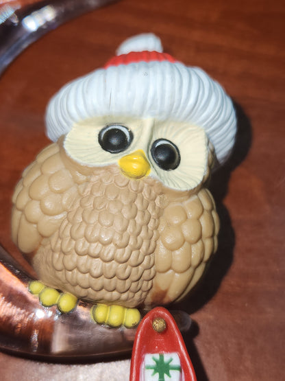 Vintage Hallmark Keepsake Ornament Miniature Christmas Owl 1984 NO BOX