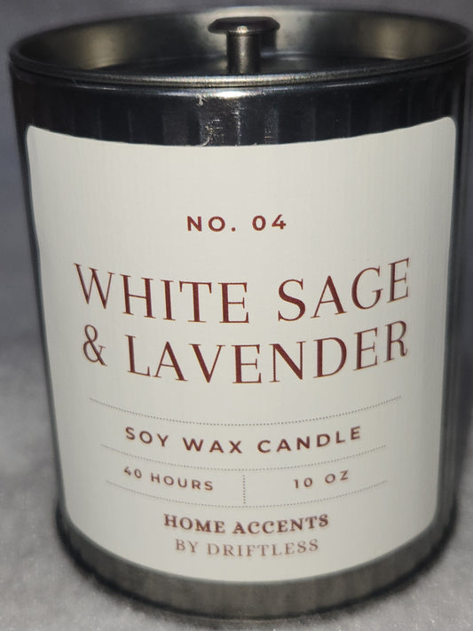 Home Accents 10 oz Soy Wax Candle White Sage & Lavender wsl