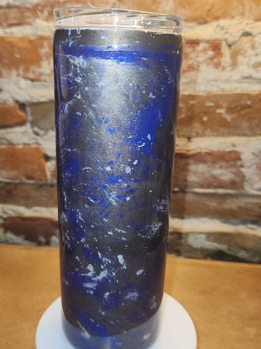 20 ounce stainless steel, Insulated, alcohol ink art Tumbler Purple, Grey, White AS IS CLEARANCE ai4