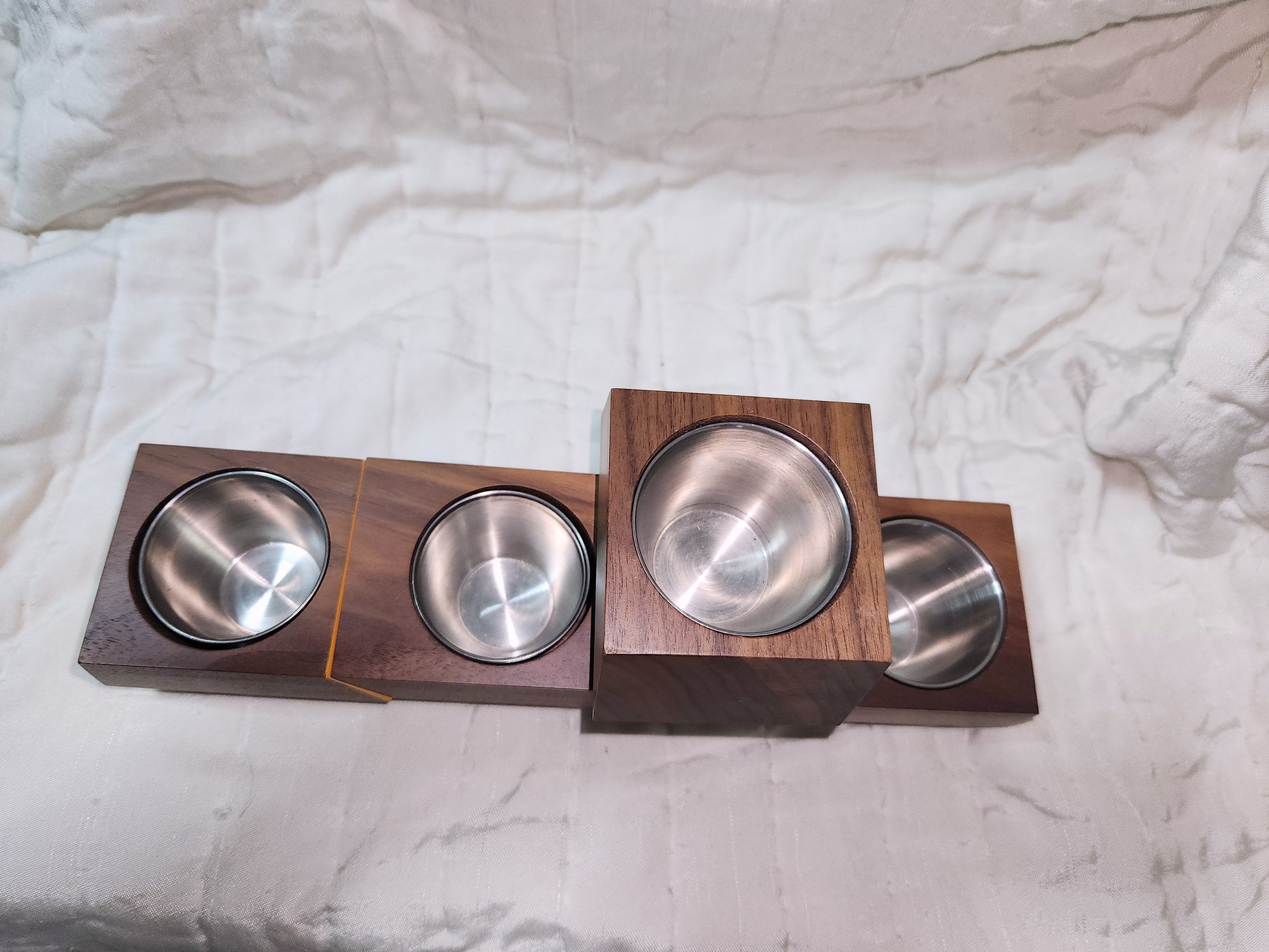 Mid-century wood planter candle holder revolution design planter MCM pl0010
