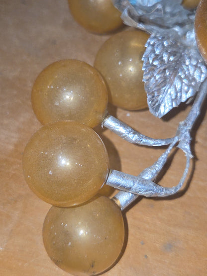Vintage Mercury Glass Grape Clusters Picks Set of 4 mg122