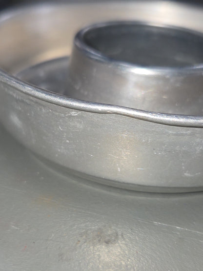 Vintage Aluminum Mini Round Ring Molds Cake, Jello, Desserts Set of 6 AS IS 3.5” bt8