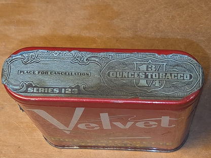 Vintage Tobacco Tin Velvet Pipe and Cigarette Ligget & Myers EMPTY tin712