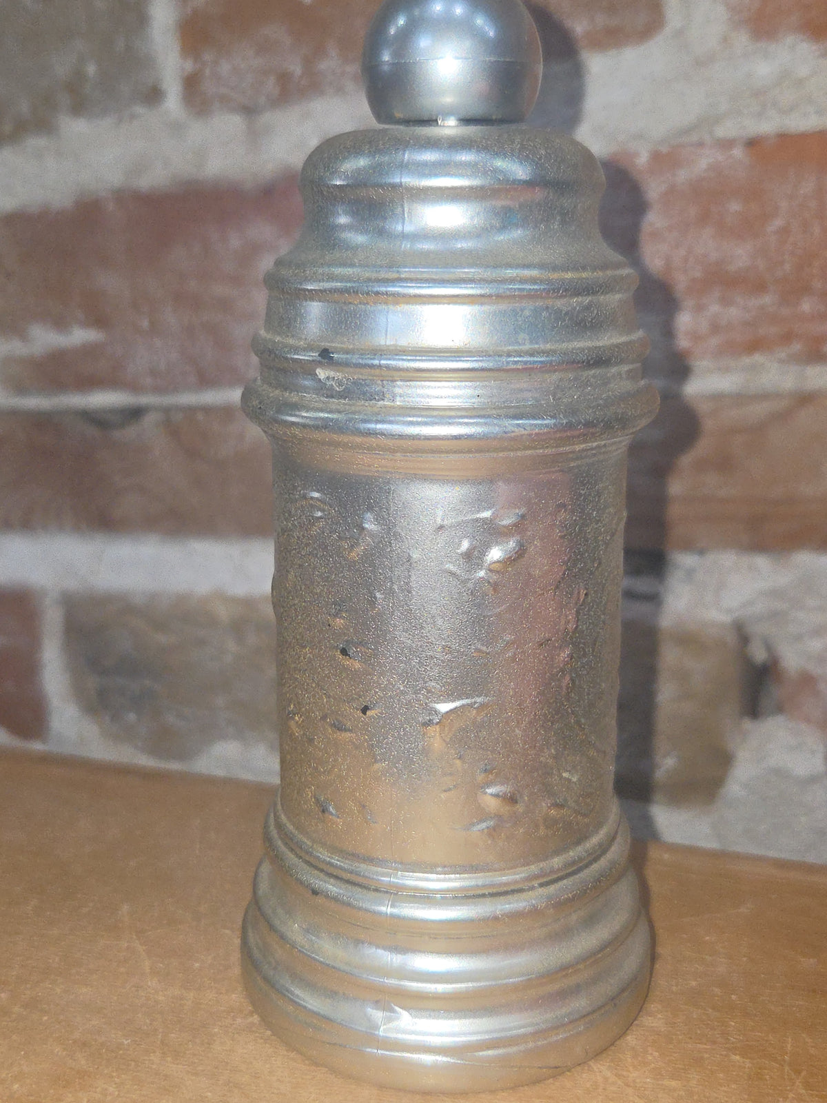 Vintage Avon After Shave Silver Beer Stein Bottle Blue Blazer As Is Paintloss EMPTY