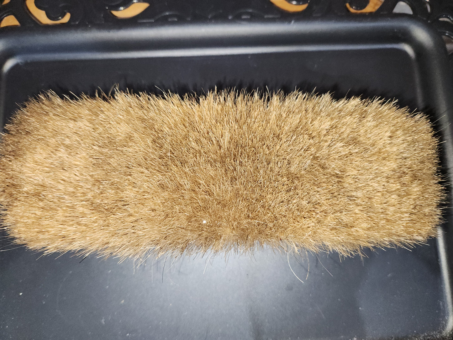 Vintage Wooden Shoe Polish Brush OXCO Walker 100% Sterilized Blond Horsehair Bristles