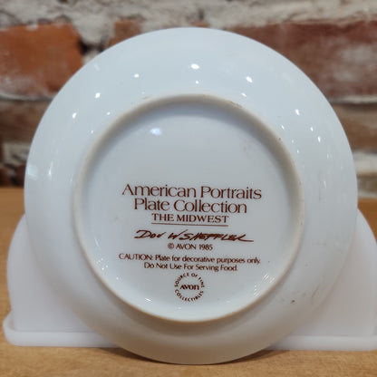 Vintage Avon American Portraits Plate Collection Set of 4 Don Scheffler 1985 ap7