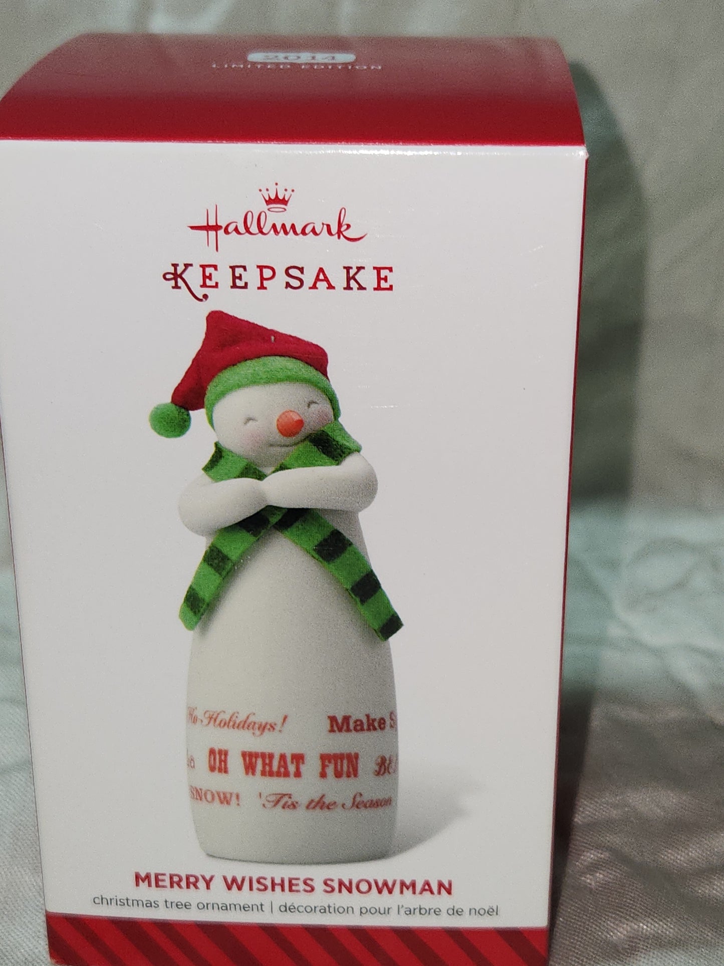 Hallmark Keepsake Ornament Merry Wishes Snowman Limited Edition 2014 ho111