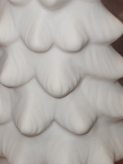 Ceramic Christmas Tree with LED light, 9.6in tall