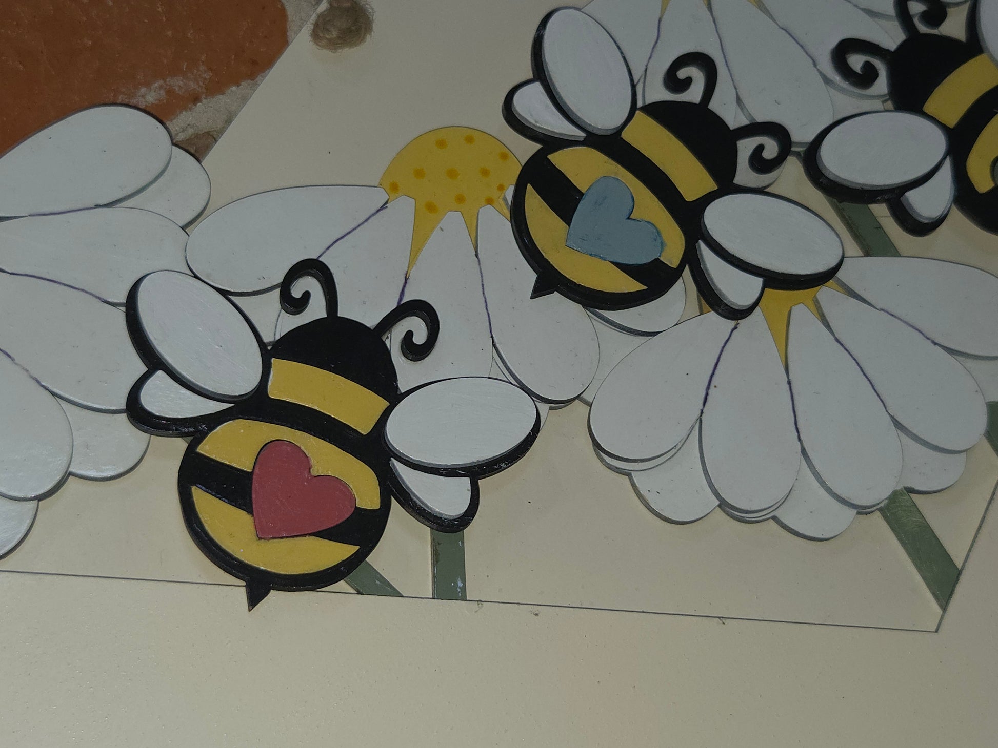 Bee and Flower Insert for Envelope Door Sign *sign sold seperately* EI7