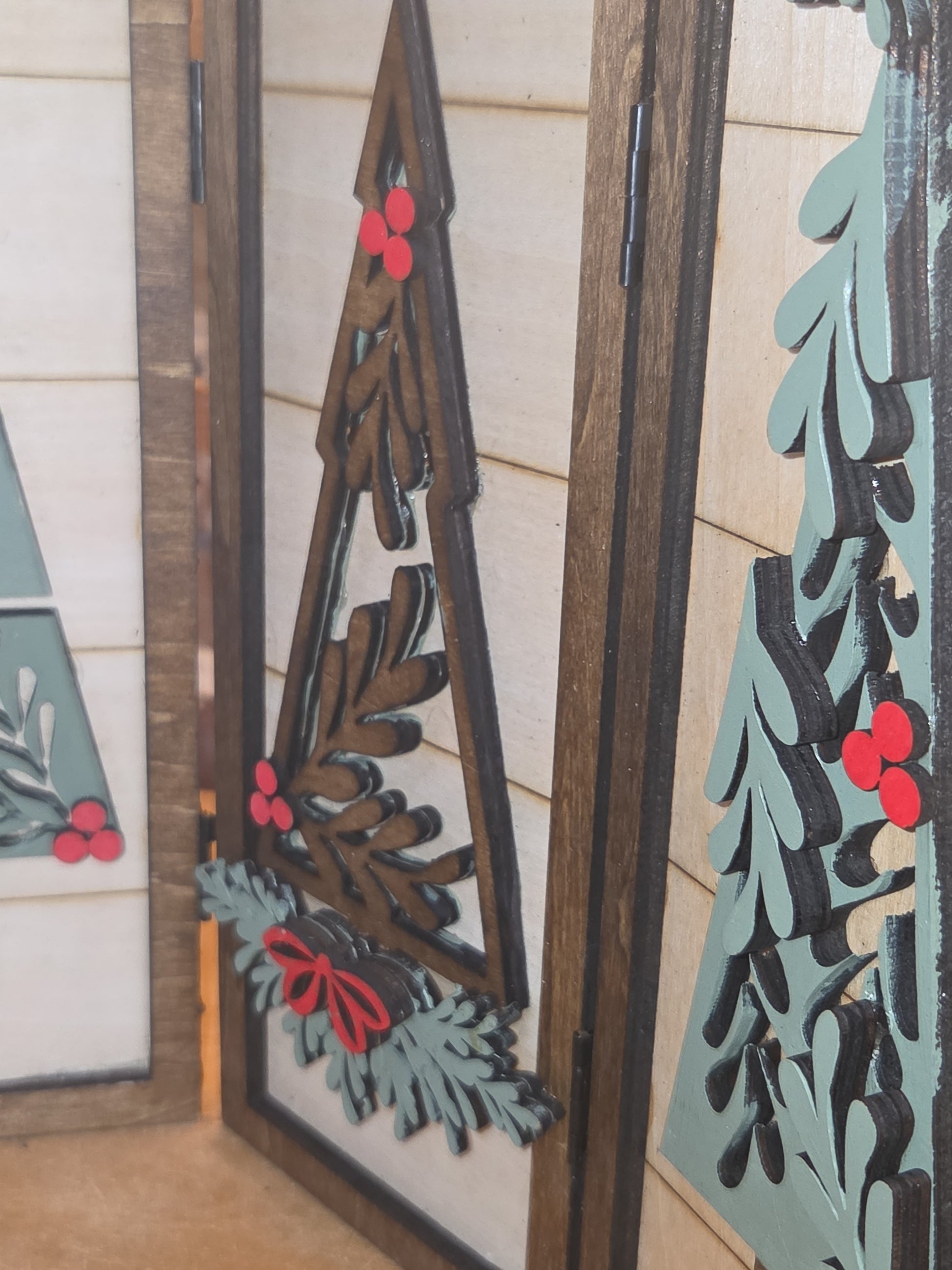Trio Frame Decor Christmas Trees 10 1/2" tt74