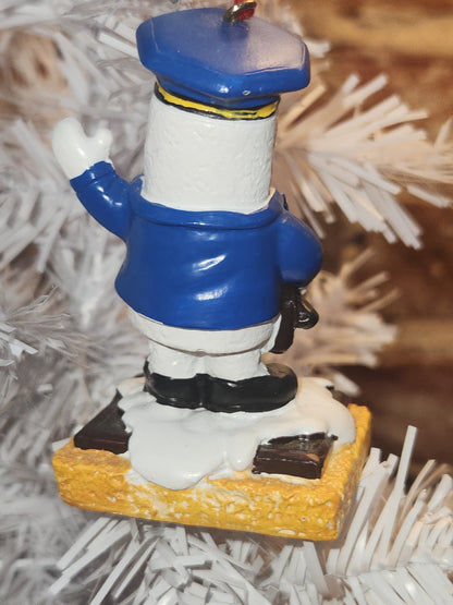 S'Mores Marshmallow Police Officer Ornament mo4