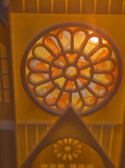 Vintage Raylite Church AS IS No Music Lighted Bulb Added Not Original