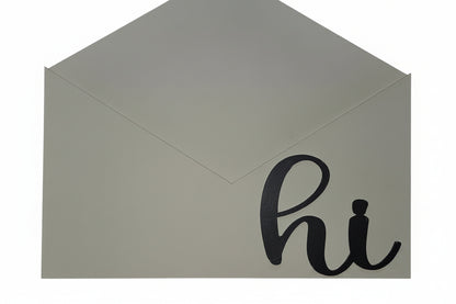 Interchangeable Envelope Door Sign Cream with Black Letter *Inserts Sold Seperately*