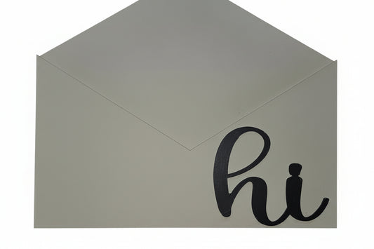 Interchangeable Envelope Door Sign Cream with Black Letter *Inserts Sold Seperately*