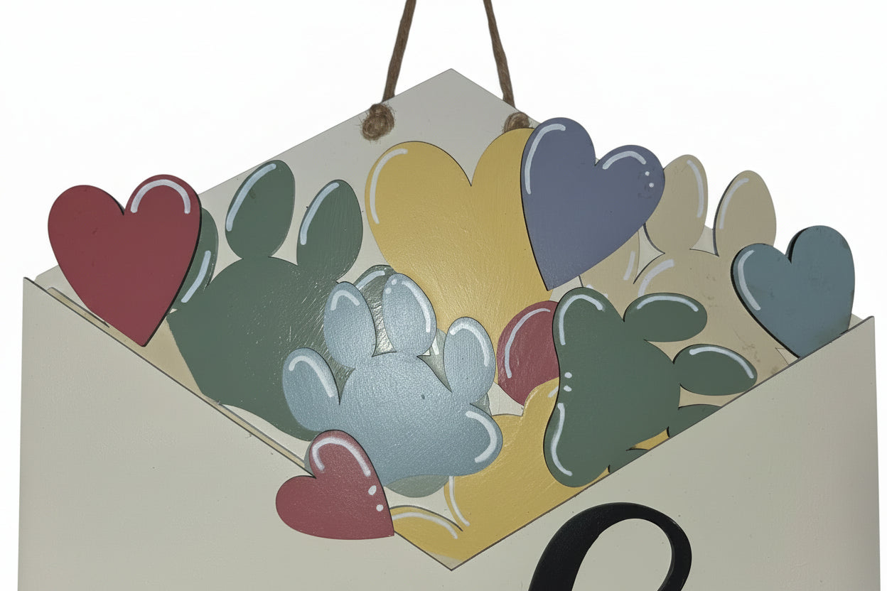 Paw Print Dog Cat Pastel Insert for Envelope Door Sign *sign sold seperately* EI5