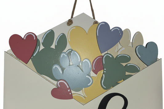 Paw Print Dog Cat Pastel Insert for Envelope Door Sign *sign sold seperately* EI5