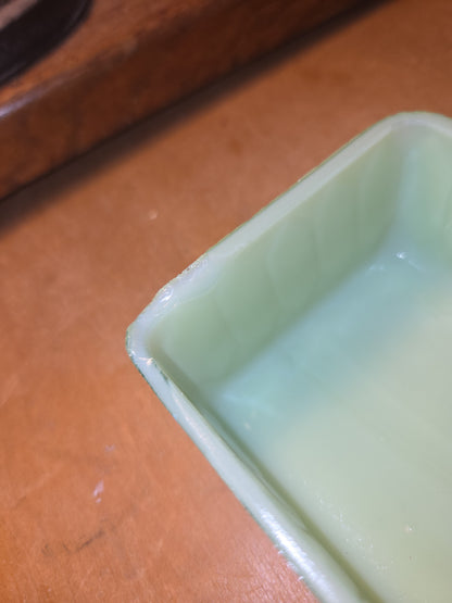 Vintage Uranium Jadeite Jeannette Butter Cover Only AS IS Chips vug66