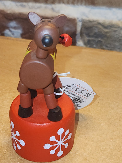 Reindeer Wooden Push Puppet pp3