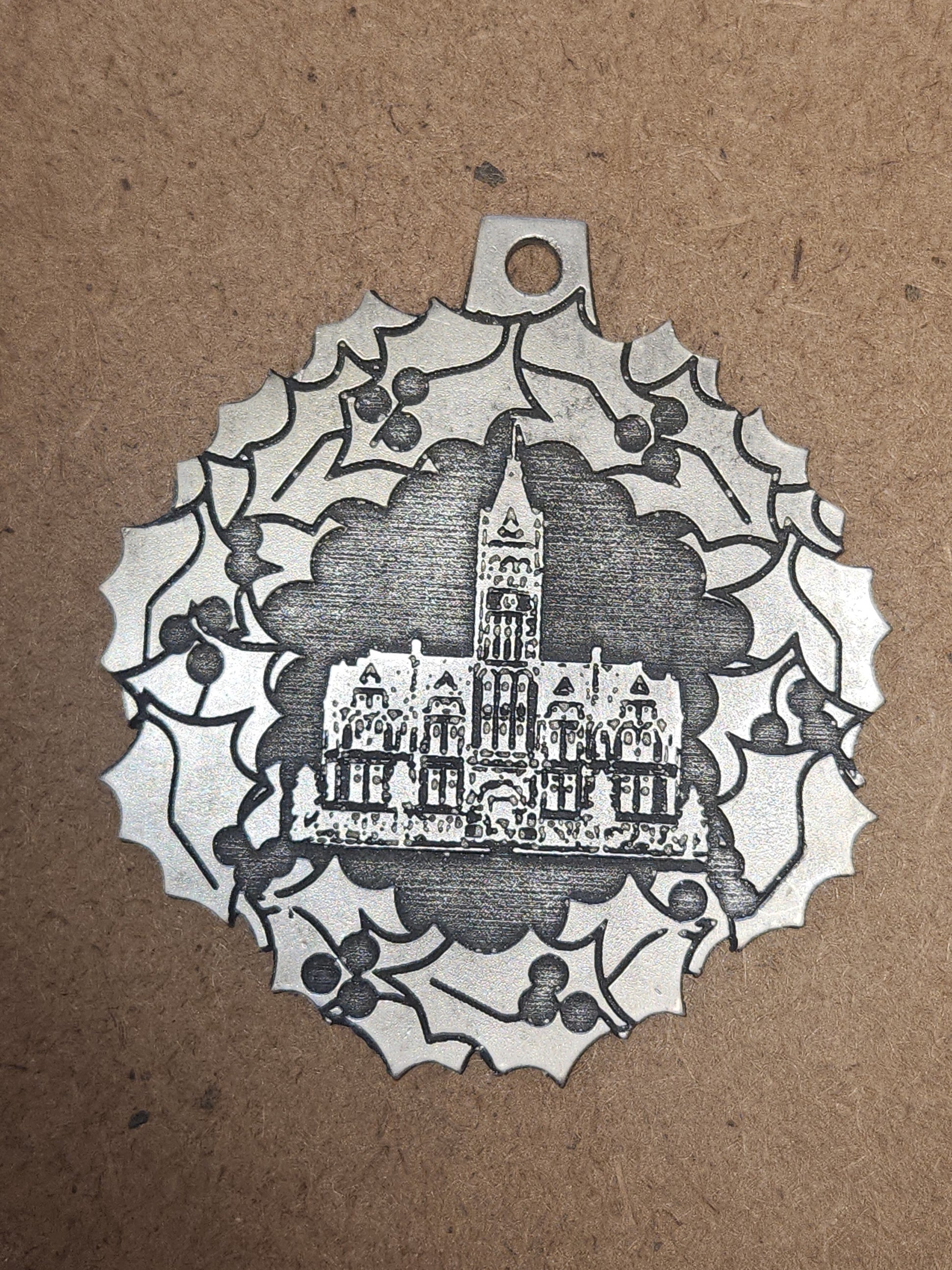 Pewter Ornamanet Fillmore County Courthouse Fillmore County Nebraska First in a Series of Nine #426/500 Dated 1995