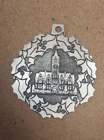 Pewter Ornamanet Fillmore County Courthouse Fillmore County Nebraska First in a Series of Nine #426/500 Dated 1995