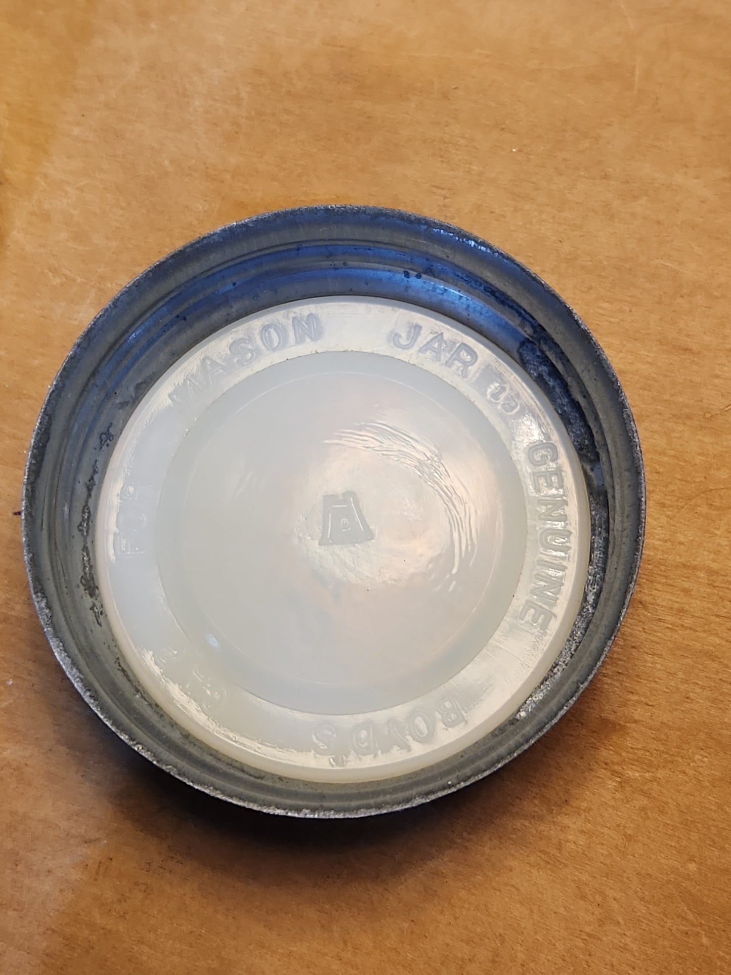 Vintage Atlas Strong Shoulder Mason Clear Glass Pint Jar with Atlas Zinc Lid jar99