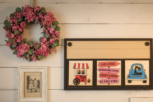 Valentine's Day February Insert Kit for Interchangeable Frame Can Fit Arch, Rectangle, or Square Frame FRAMES SOLD SEPARATELY