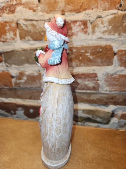 Snowman Figurine with a Cardinals 10" tall sm2