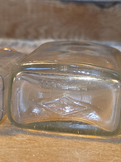 Vintage Medicine Bottles Clear Glass Illinois Glass Company Set of 3 vmb09