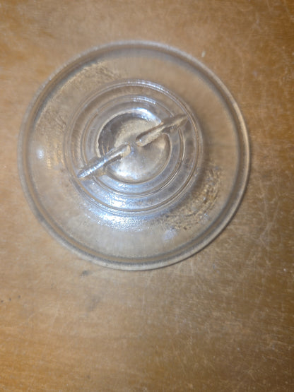 Vintage Ball Quart Jar Ideal Pat'd July 14, 1908 Clear Glass with Wire Bail and Glass Lid jar076