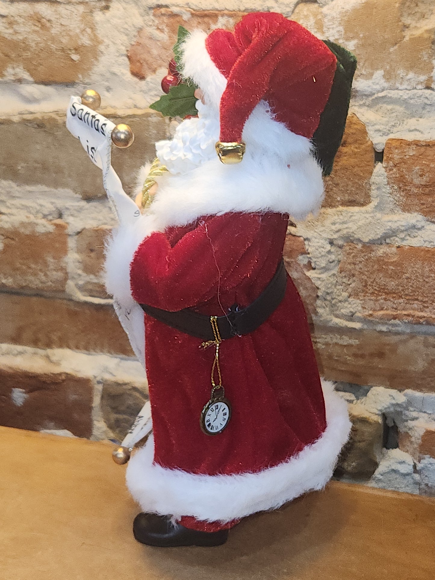 Ashland Christmas Collectible Ashland Santa Claus Figurine with Santa's List of Good Kids with His Gift Bag sf2