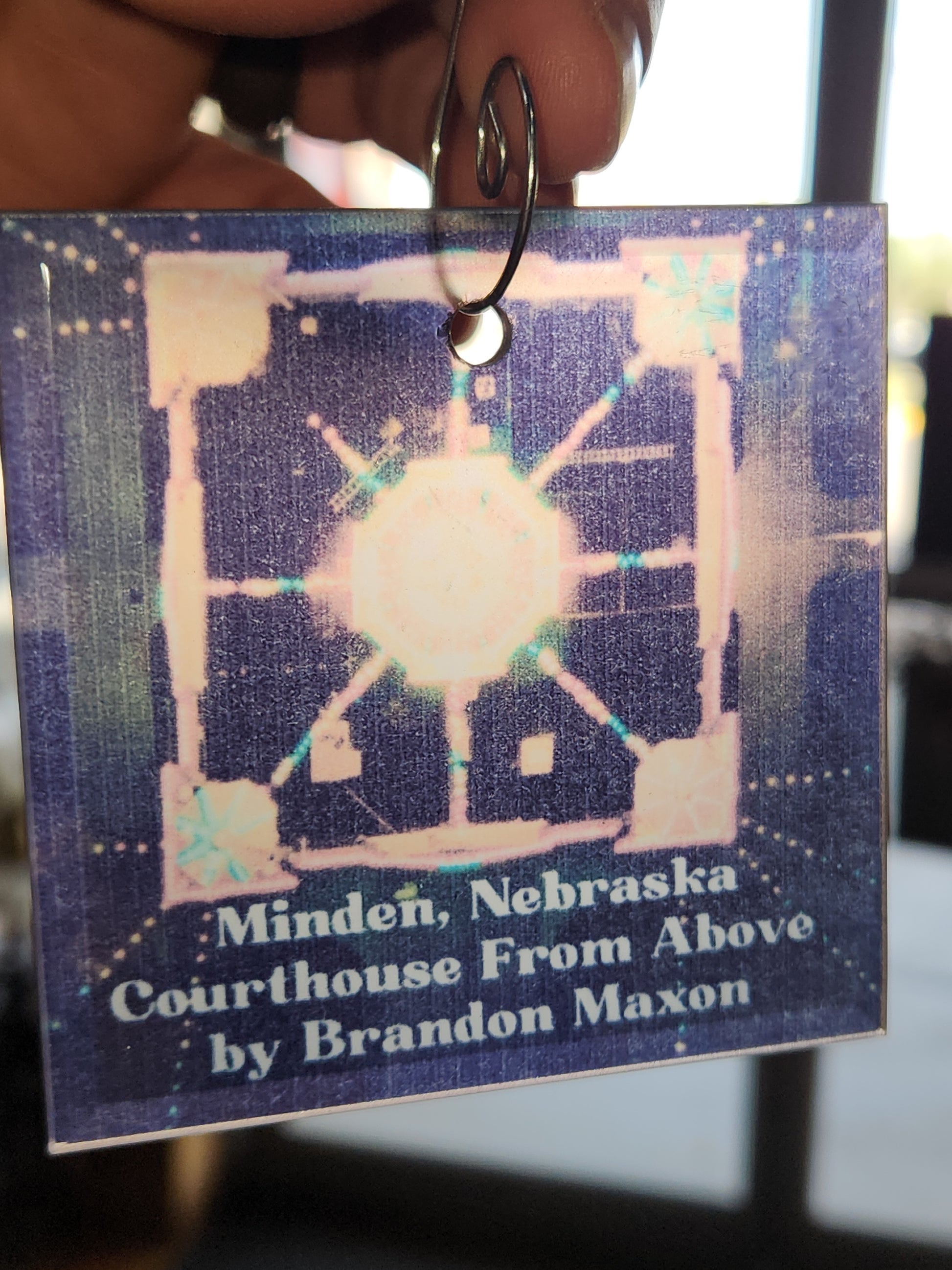 Custom Order Square Ornament, Car Charm, Rear-view Mirror Ornament for Holidays, Memorials, Events, or just fun for everyday