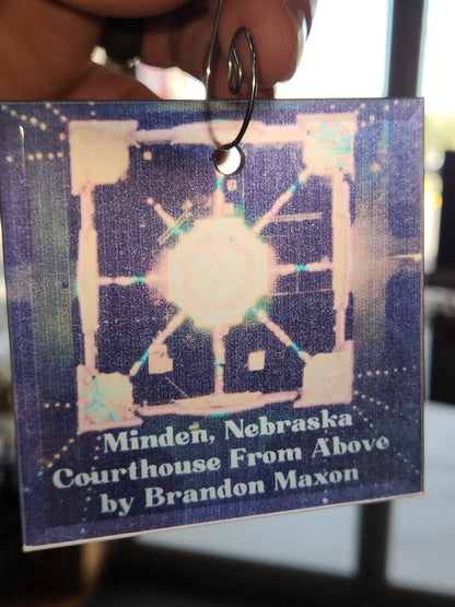 Custom Order Square Ornament, Car Charm, Rear-view Mirror Ornament for Holidays, Memorials, Events, or just fun for everyday