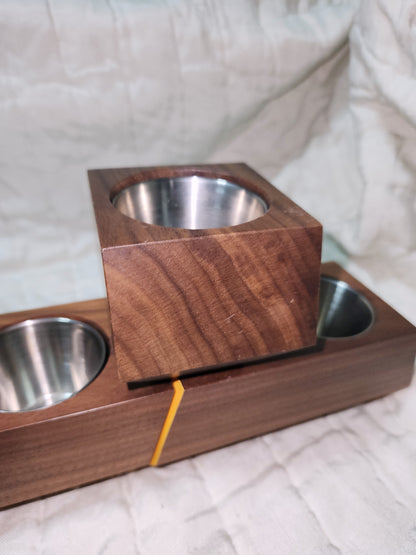 Mid-century wood planter candle holder revolution design planter MCM pl0010