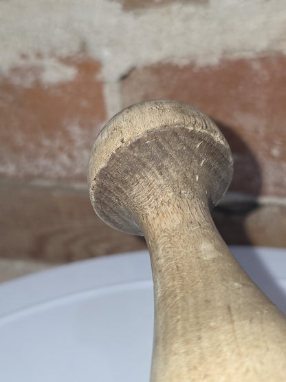 Antique Vintage Primitive Wooden Masher Pestle Pounder 11 1/4" kit09