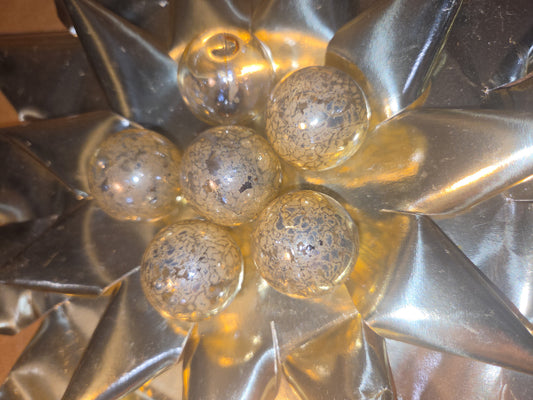 Vintage Gold Star Wall or Hanging Decoration Mercury Glass Ornaments