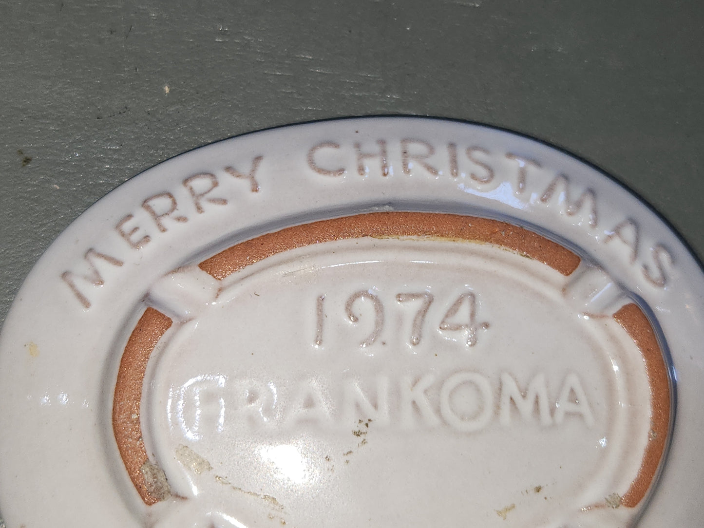 Vintage Frankoma Ceramic Christmas Card 1974 f74